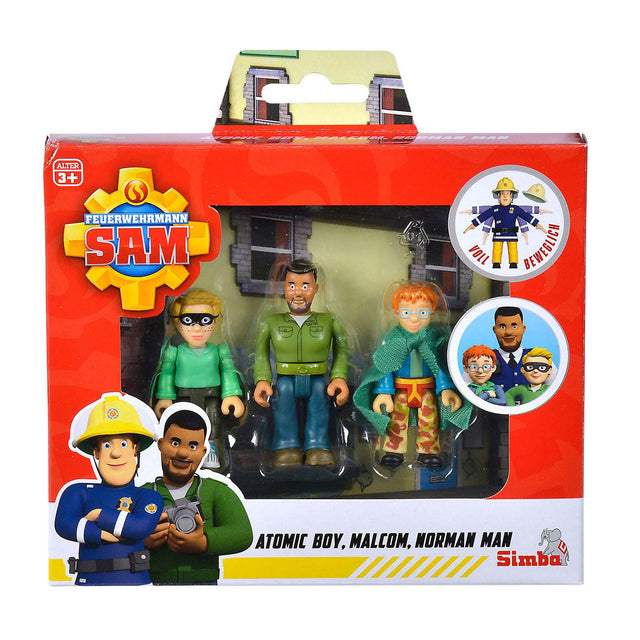 Simba Fireman Sam Superhero Play Figures, 3ST.