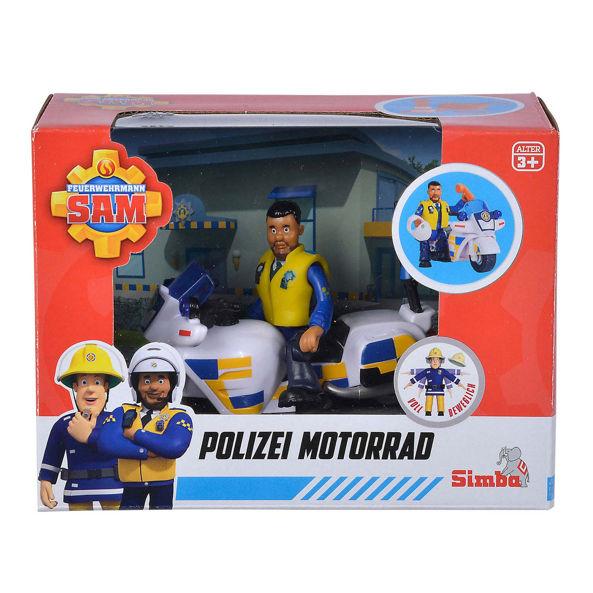 Simba brandmand sam politi motorcykel
