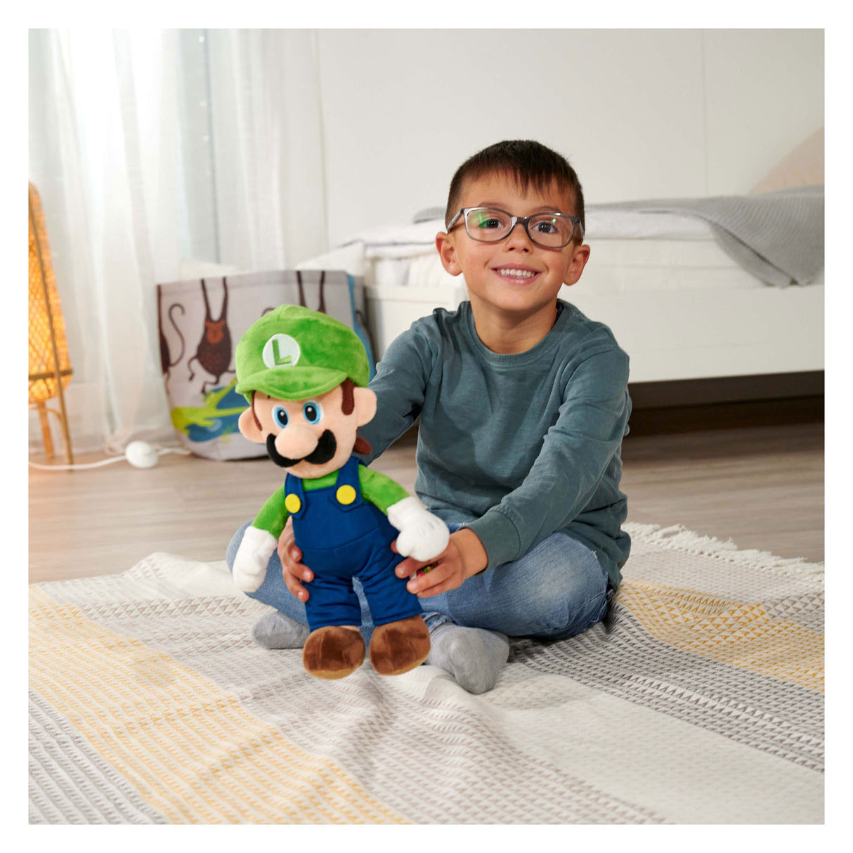 Nicotoy super mario luigi plys, 30cm - krammetøj