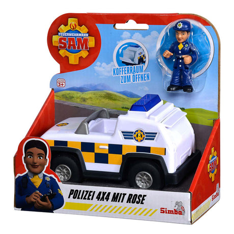Simba Fireman Sam Police 4x4 Jeep med leget figur