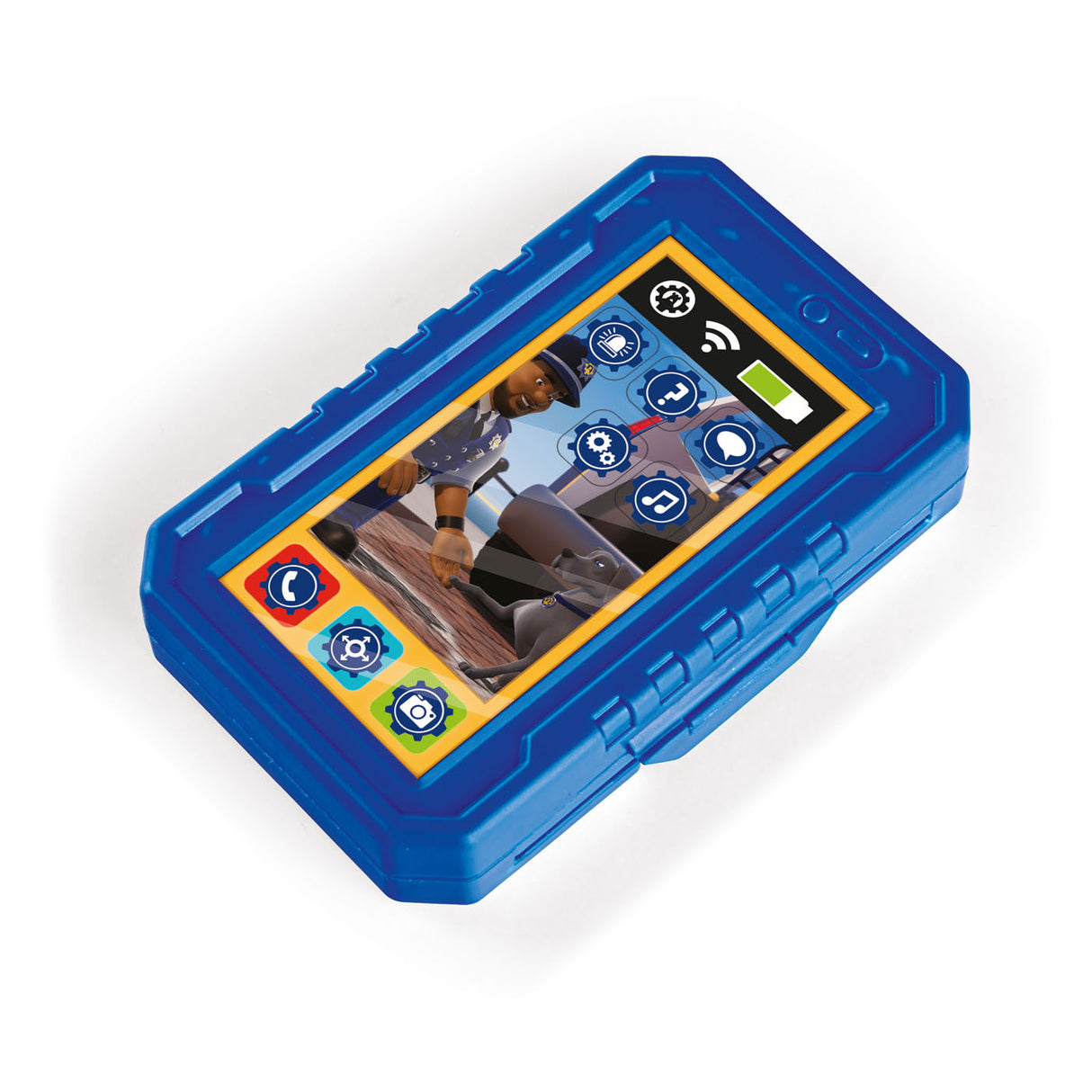 Simba Politiets headset og smartphone