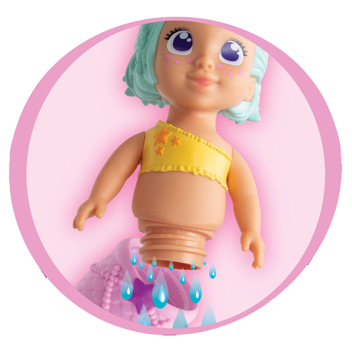 Nyfødt baby havfrue badpop