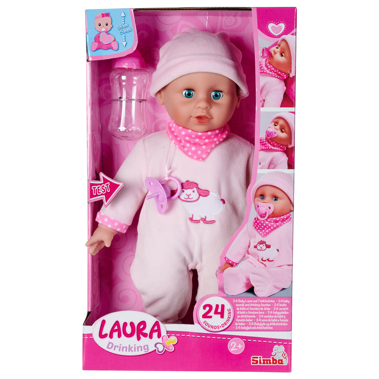 Simba laura baby dukke flaskefodring