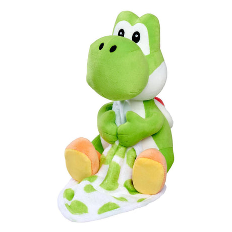 Simba my mario yoshi plys krammetøj med tæppe - 23cm