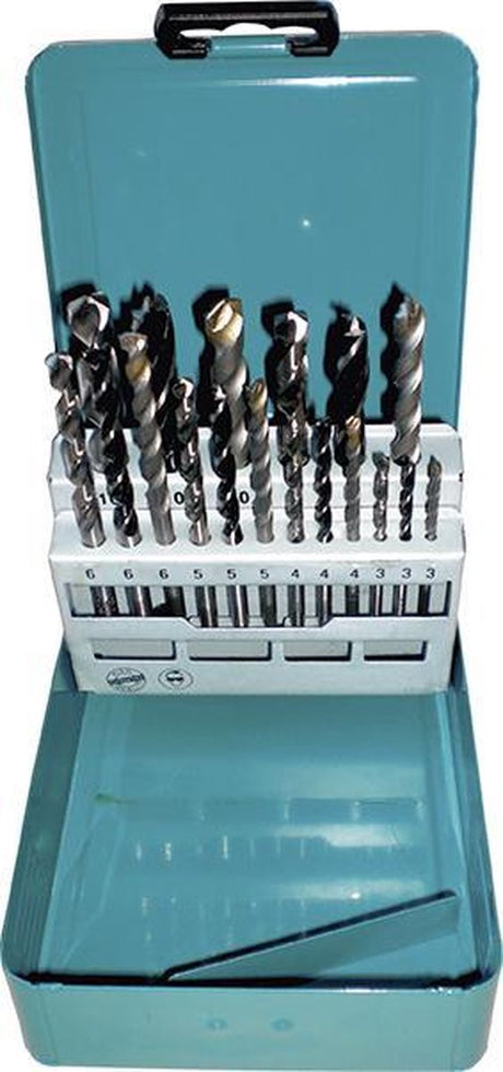 Makita - d-46202 - 18 dele - træ, sten og metal boresæt - 3 4 5 6 8 10 mm