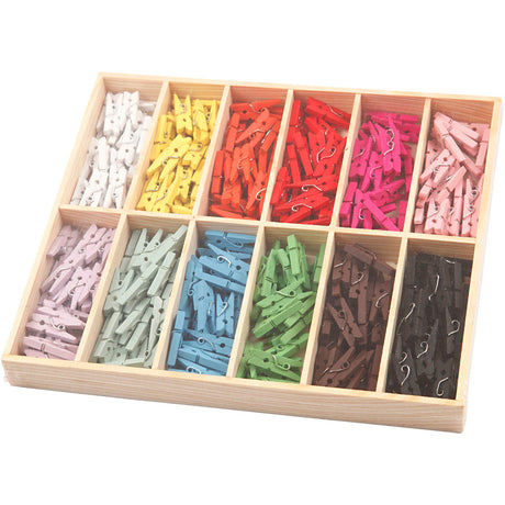 Creativ virksomhed https: www.cchobby.nl mini-tøjspind-l-25-mm-b-3-mm-forskellige-farver-12x24-stykke-1-kasse
