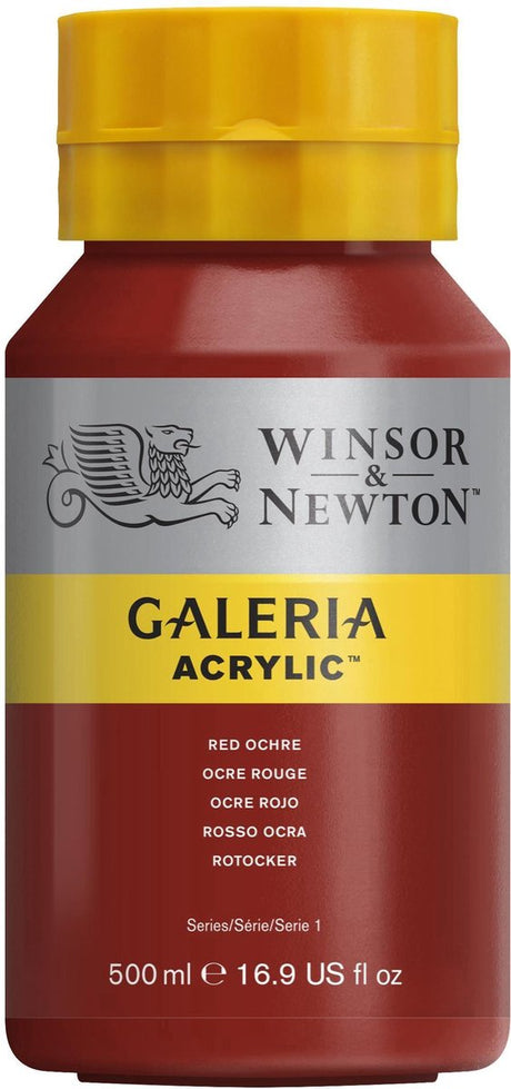 Winsor newton galeria akryl 500ml rød okker