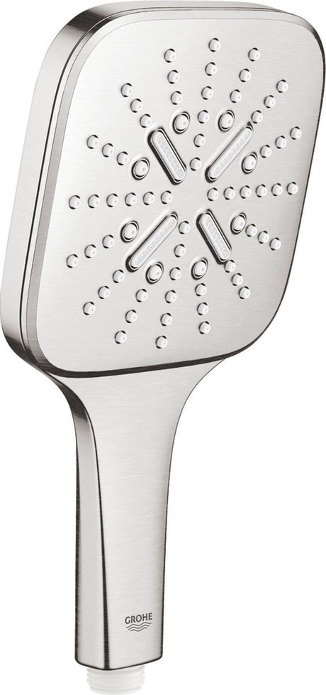Grohe rainshower smartactive cube 130 handdouche - 3 straalsoorten - supersteel - 26582dc0