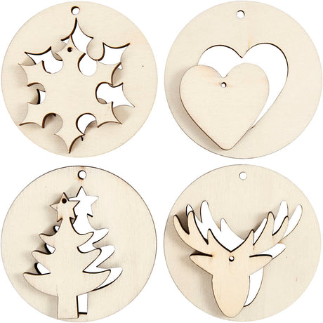 Creativ virksomhed https: www.cchobby.nl 2-in-1-hanging-decorations-d-7-cm-hole size-3-mm-thickness-4-mm-8-piece-1-box