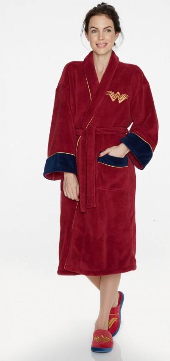 Groovy dc comics fleece badekåbe vidunder kvinde pyjamas