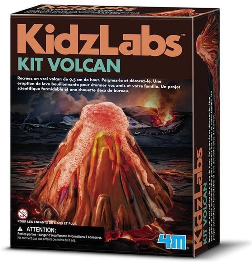 4m håndværk - hælde og male - vulkan - videnskab og spil - geologi byggesæt - kidzlabs - 8+