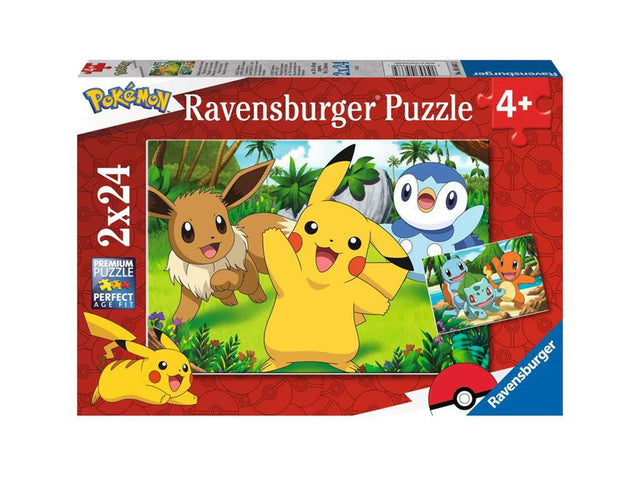 Ravensburger puslespil - pikachu og hans venner, 2x24 stk.