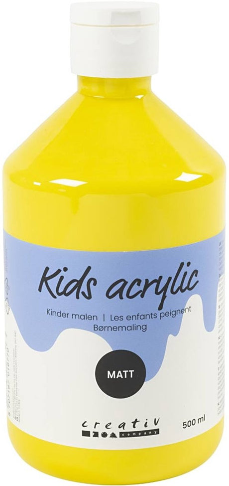 A-farvet akrylmaling, 500 ml, primær gul