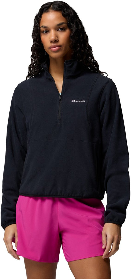 Columbia vital valley™ fleece med halv lynlås udendørs sweater til kvinder - sort