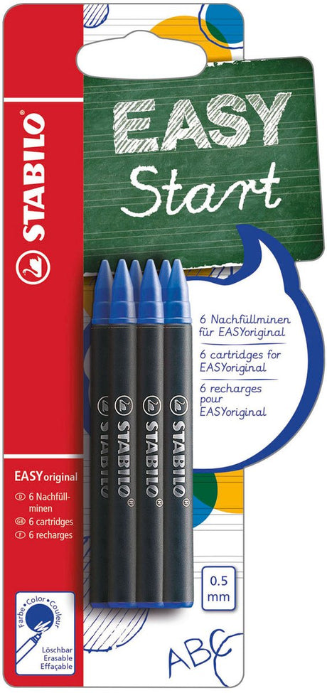Stabilo easyoriginal refills mellemblå - 6 stk.