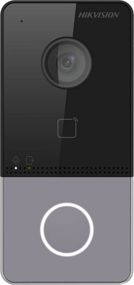 Hikvision DS-KV6113-WPE1(C) IP Video Intercom 2MP Wi-Fi dørklokke med PoE, Mifare kortlæser og alarm