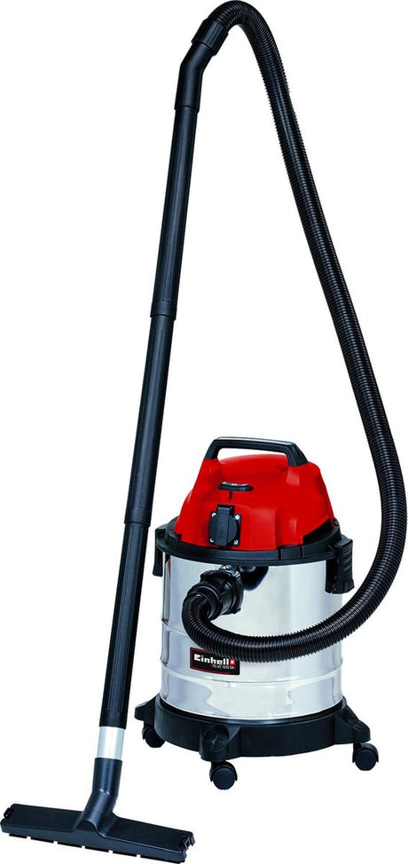 Einhell elektrisk vådtørstøvsuger tc-vc 1820 sa - 1250 w - 180 mbar - 20 l - 3-delt plastrør - 150 cm sugeslange - skumfilter - automatisk tilslutning