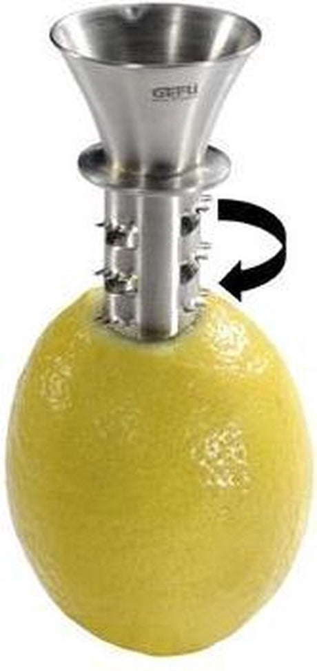 Gefu presco citruspresse - citronpresser hældetud - rustfrit stål - til citron, lime og appelsin