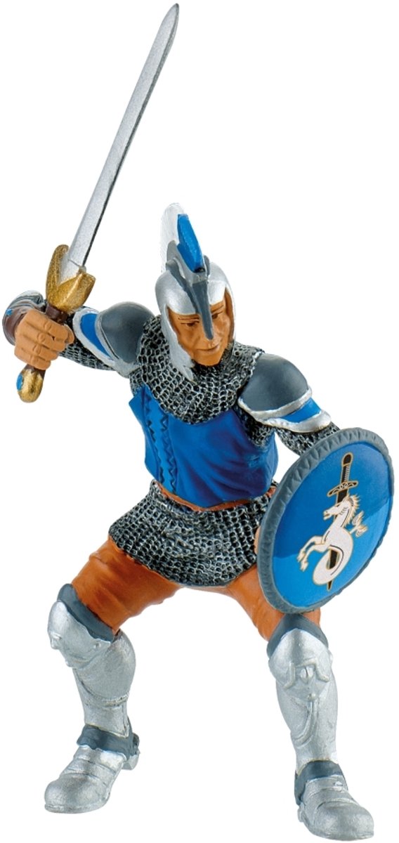 Bullyland 80764 – spiller ridderfigur med sværd blå – ca. 11,5 cm – naturtro og detaljeret design – ideel som fantasifigur, dekoration eller lille gave til børn fra 3 år