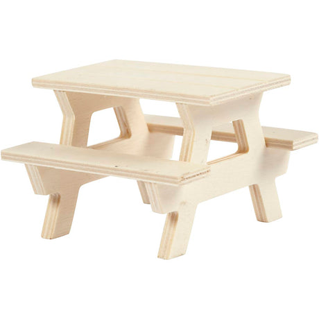 Creativ virksomhed https: www.cchobby.nl picnic bænk-h-5-5-cm-l-8-cm-w-8-cm-1-piece
