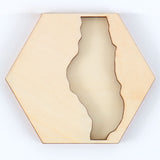 Mod podge • træforme til epoxy coasters 5 stk
