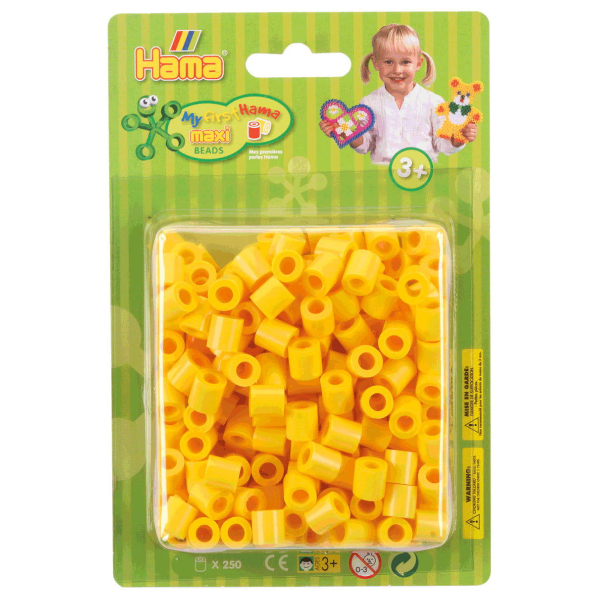 Hama maxi strygeperler gule, 250 stk.