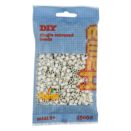 Hama midi strygeperler - uklar hvid (77), 1000 stk.