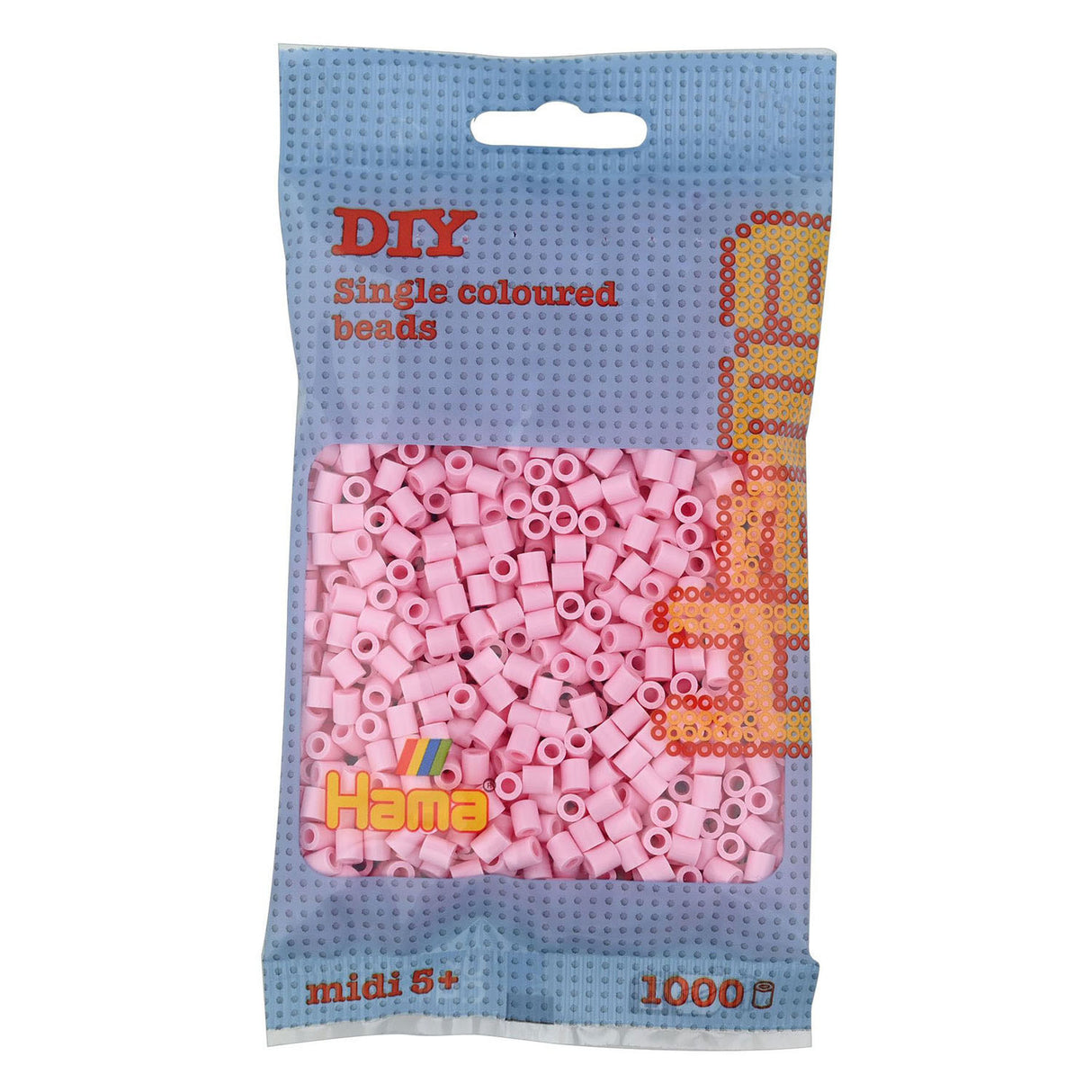 Hama midi strygeperler - pastel pink (95), 1000 stk.