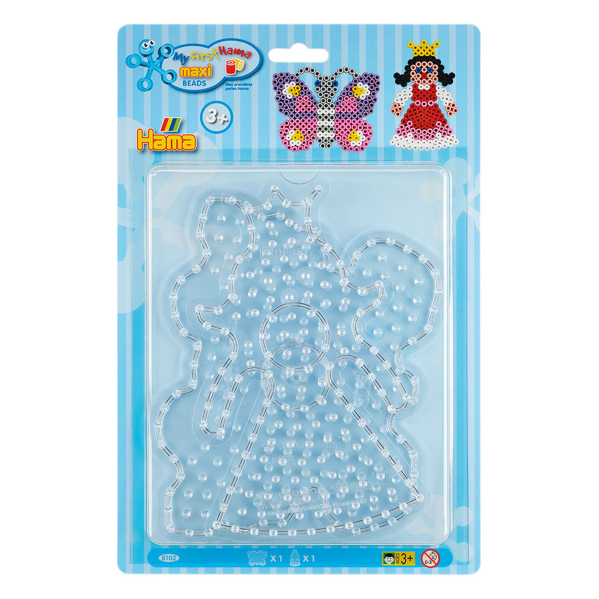 Hama maxi strygeperleplader sommerfugl og prinsesse