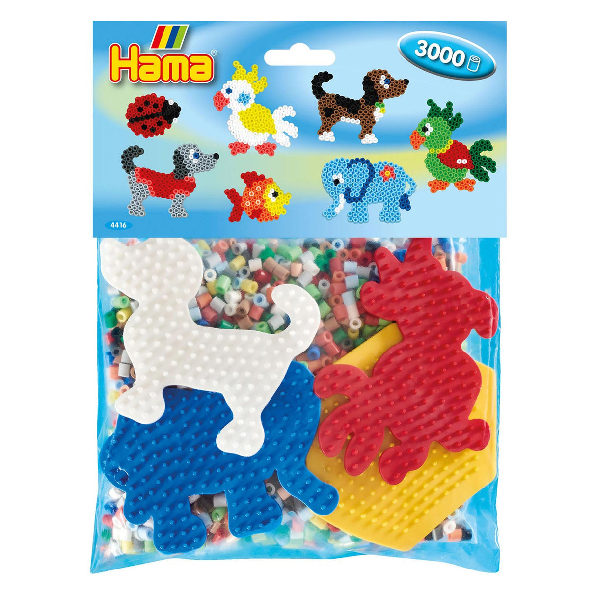 Hama strygeperler med 4 bundplader 3000 stk