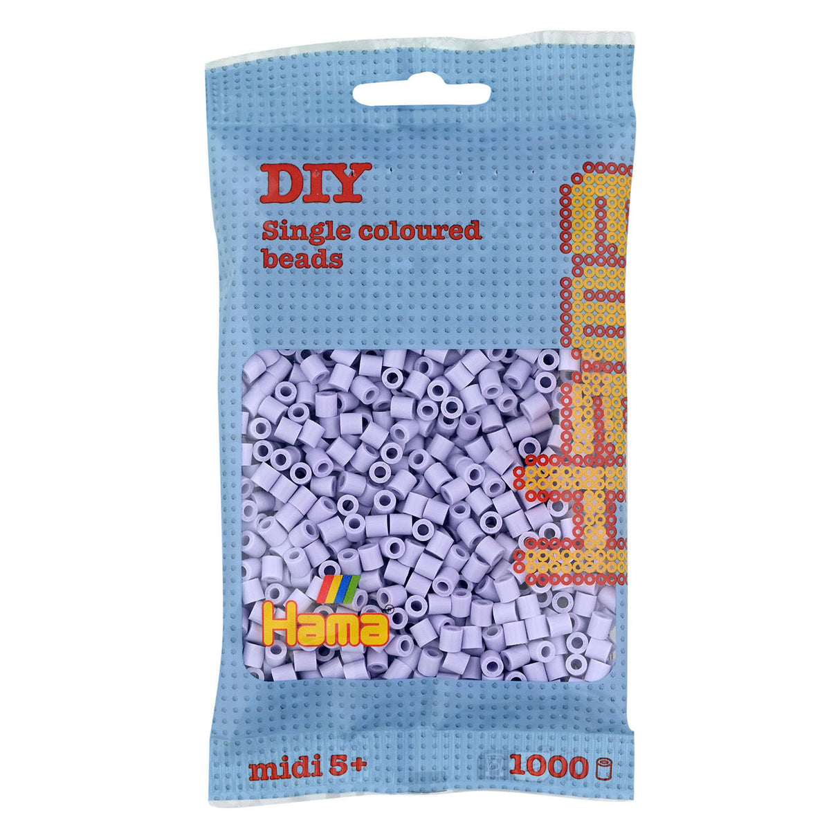 Hama midi strygeperler - lys lavendel (106), 1000 stk.
