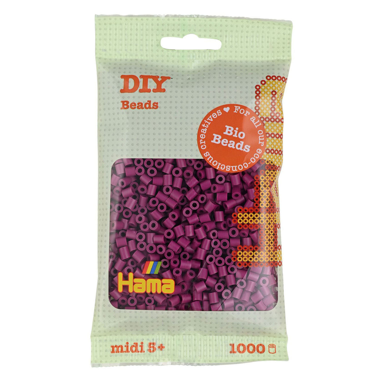 Hama midi økologiske strygeperler - blomme (082), 1000 stk.