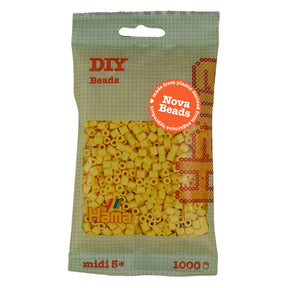 Hama midi bio iron-on beads - light yellow (103), 1000 pcs.