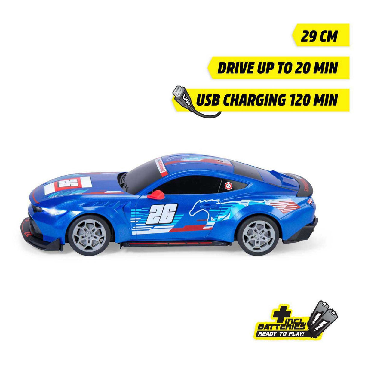 Dickie rc ford mustang tilpasset, prøv mig, rtr