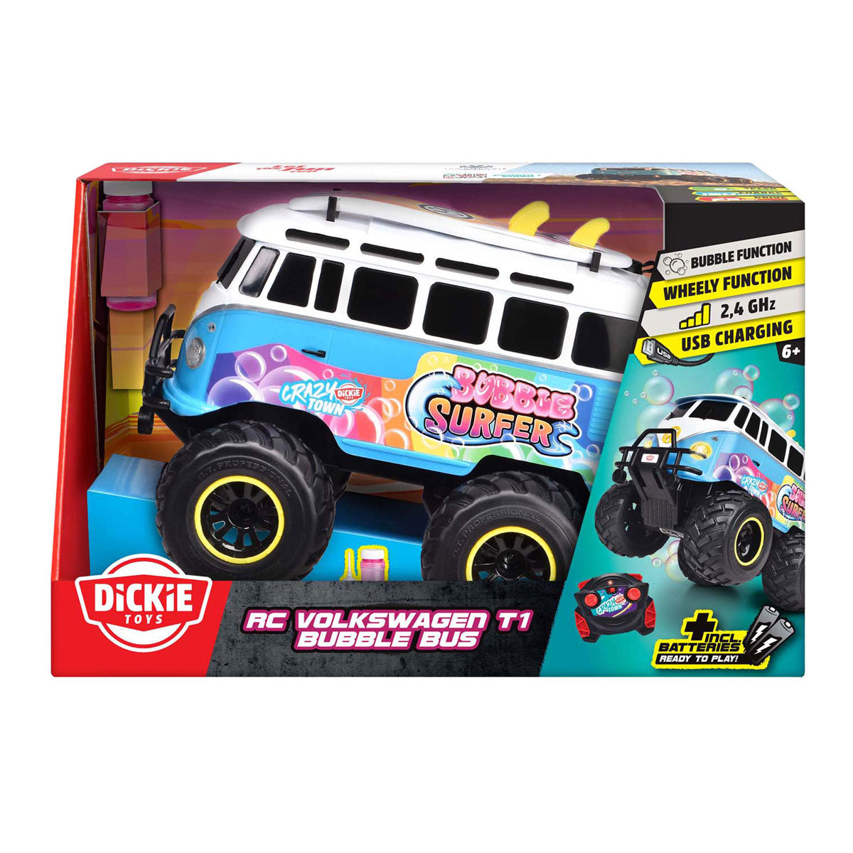 Dickie rc volkswagen t1 boblebus rtr 1:20