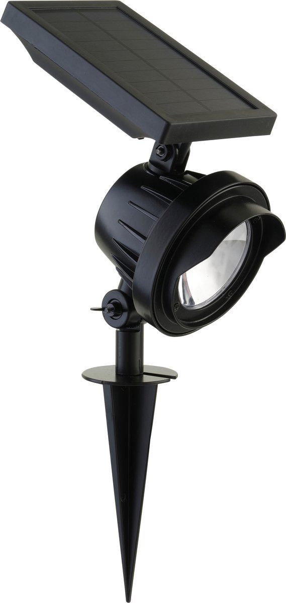 Luxform - texas - solar intelligent hybride - prikspot - zwart - 100 lumen - werkend op zonne energie