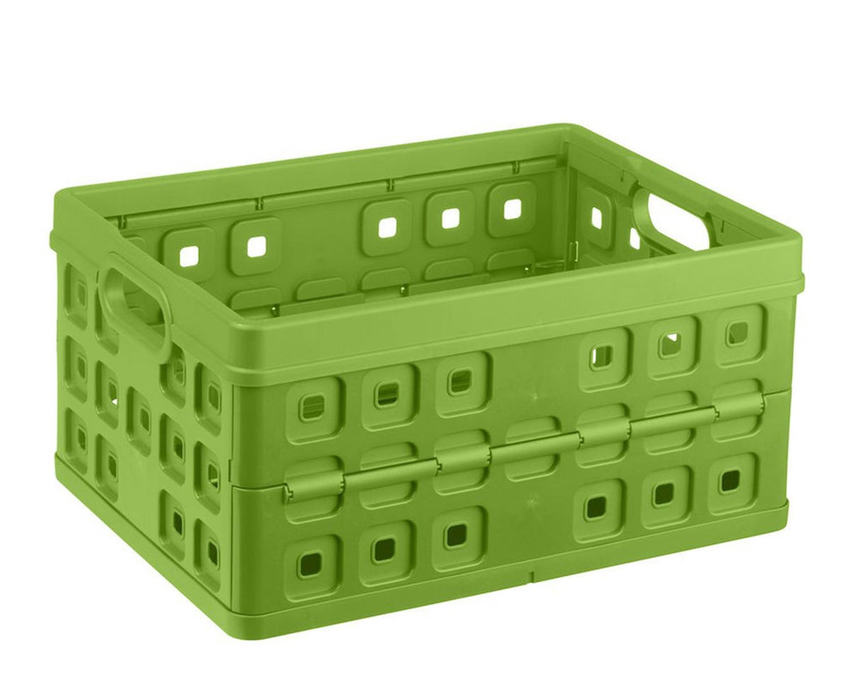 Soltøj firkantet indkøbskasse 32 liter grøn 49x36x24,5cm