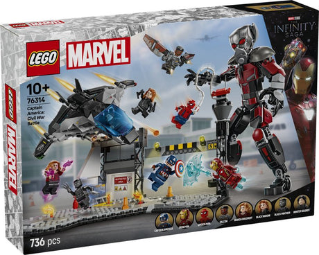 Lego superhelte 76314 kaptajn amerika borgerkrig actionscene