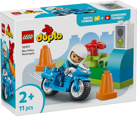 Lego Duplo 10471 blå politi motorcykel