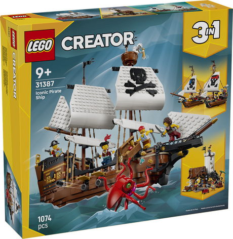 Lego creator 3i1 klassisk piratskib piratbådslegetøj til børn 31387