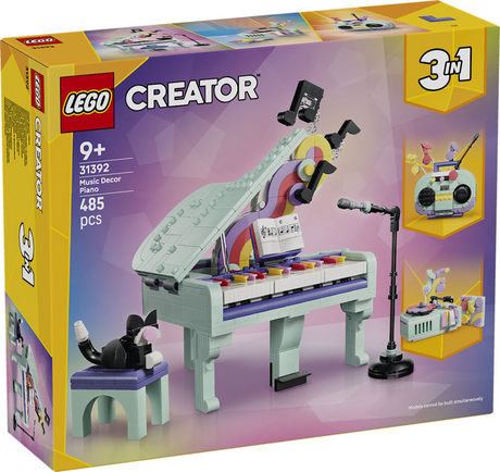 Lego creator 3i1 klaver med kat og radio og pladespiller legetøj til børn 31392