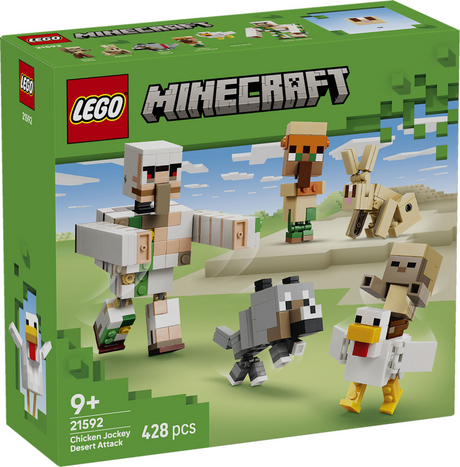 Lego minecraft chicken rider desert attack legetøj til børn med figurer 21592