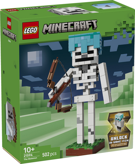 Lego ® Minecraft® skelettet - dekorativt spillelegetøj - modelbyggesæt - gaming merchandise til børn fra 10 år - 21594