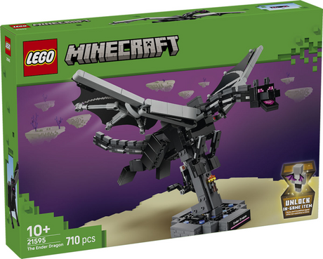 Lego minecraft the ender dragon dragelegetøj til børn og børneværelse dekoration 21595
