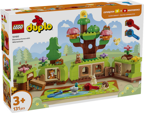 Lego Duplo opdagelsesskov med legetøj til vilde dyr til børn og børneværelse dekoration 10480