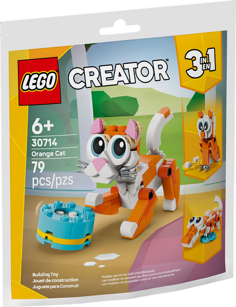 Lego 30714 taske orange kat | 10 stk