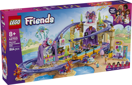 Lego friends havfrue rutsjebane forlystelsespark legetøj til børn med figurer 42703