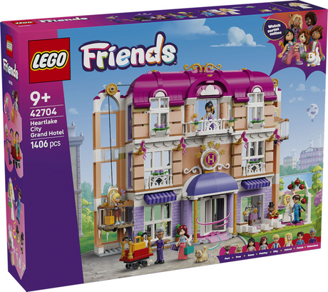 Lego friends heartlake city grand hotel legetøj med dyrefigurer og dukker 42704