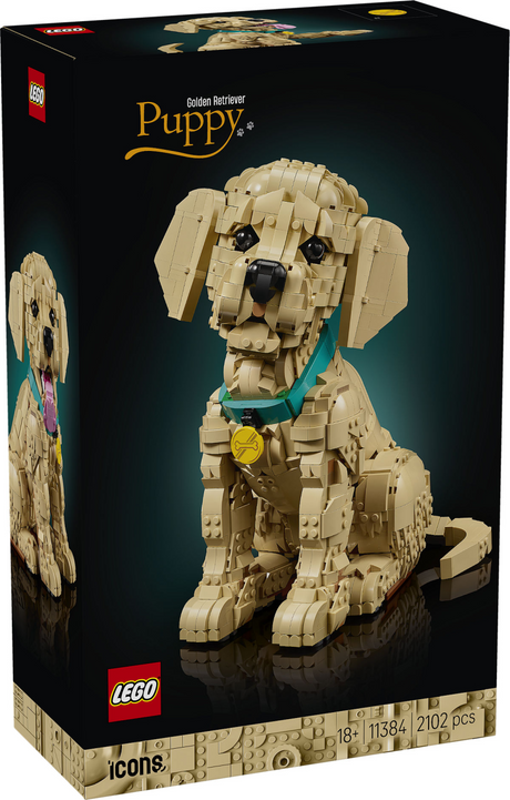 Lego ® ikoner golden retriever hvalp - dekorativ dyrefigur - byggesæt til voksne - 11384