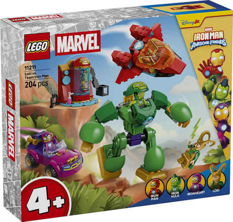 Lego ® ǀ Marvel Iron Man og hans fantastiske venner Loke mod Team Iron Man - gave til børn fra 4 år - 11211